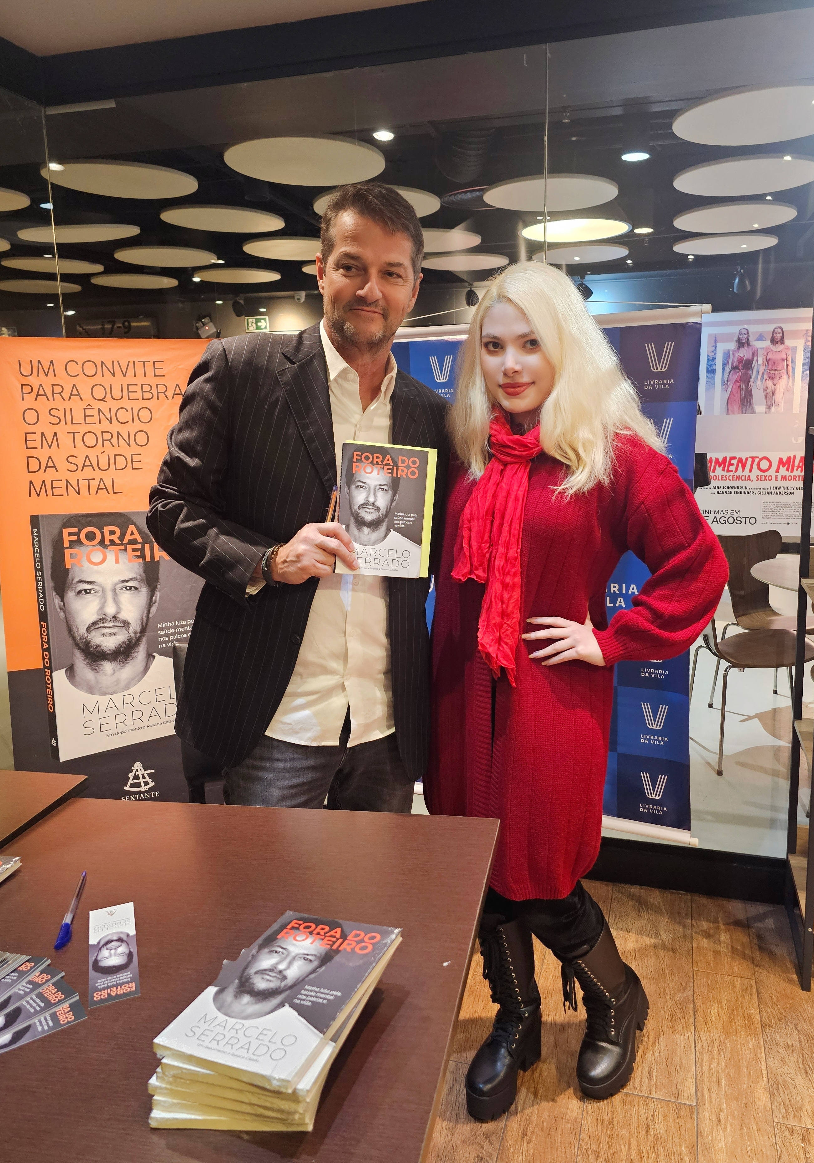 Marcelo Serrado e Laura Arakak