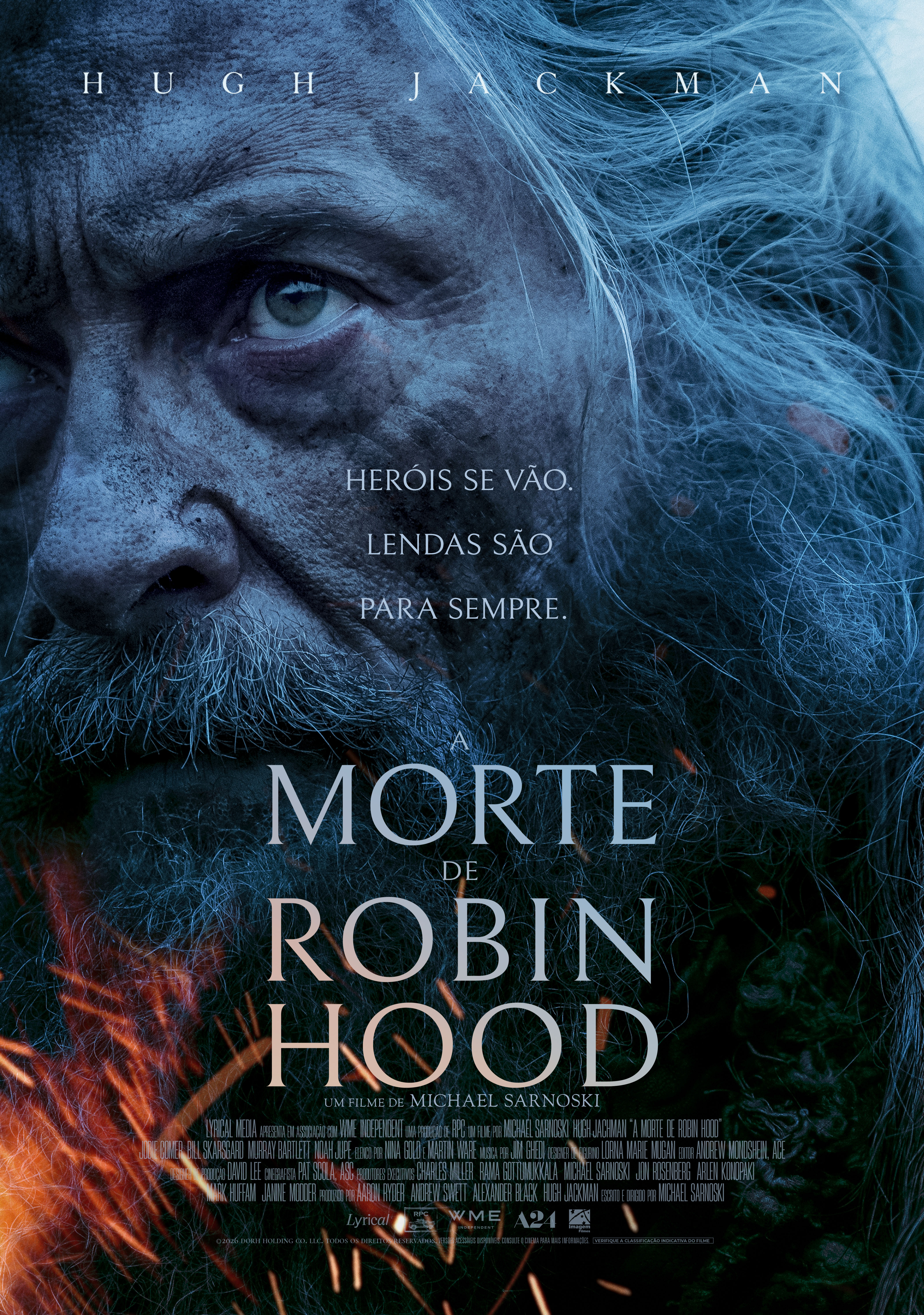 Crítica: A Morte de Robin Hood — uma releitura sombria que se perde no próprio caminho Hugh Jackman como Robin Hood em A Morte de Robin Hood