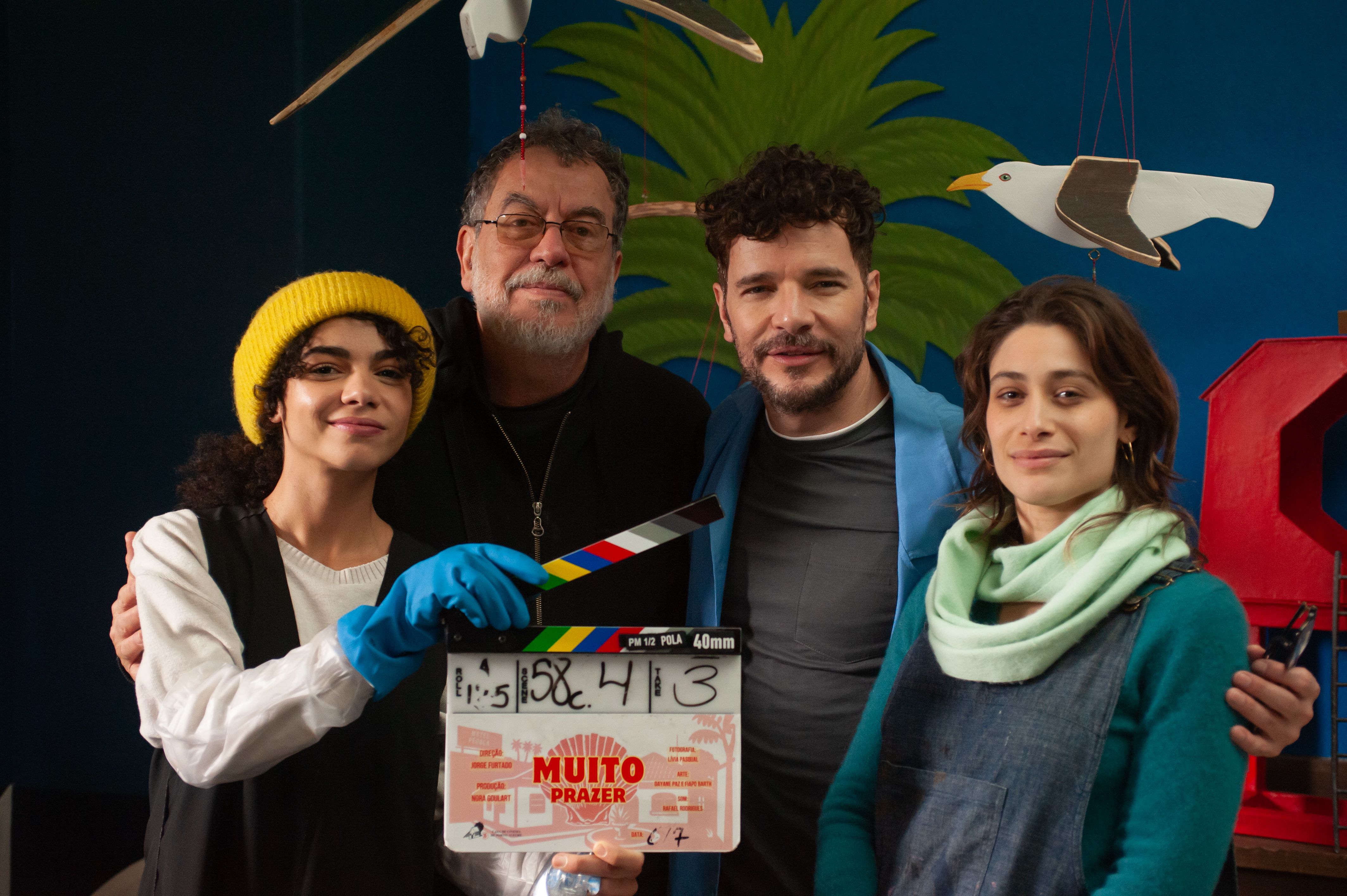 Foto dos bastidores de “Muito Prazer”