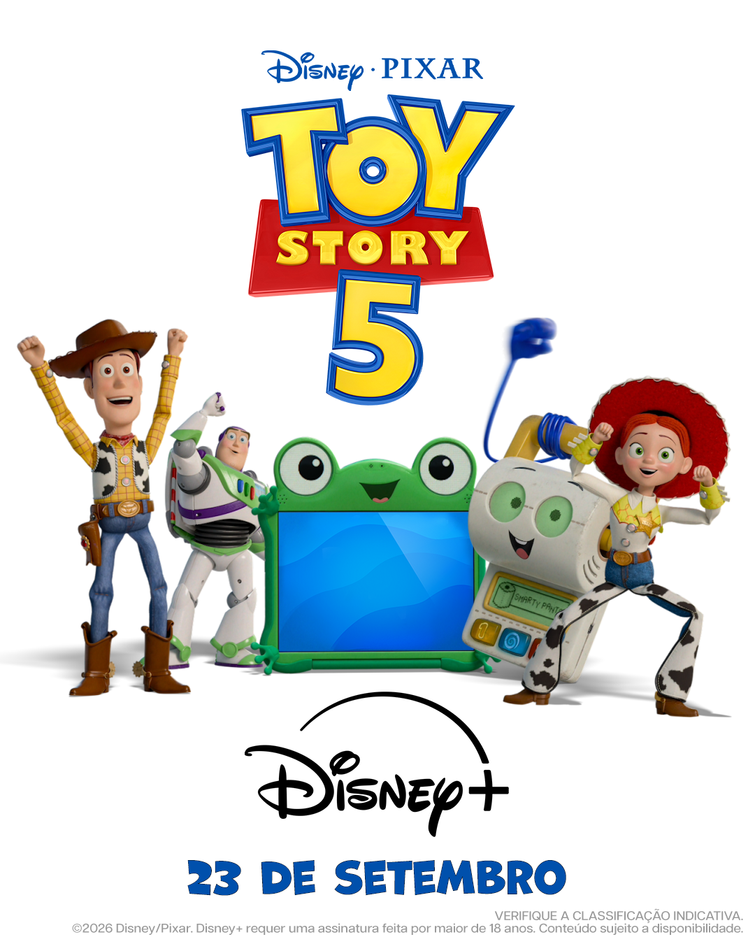 Toy Story 5 ganha data de estreia no Disney+ e videoclipe de Taylor Swift é lançado Toy Story 5 ganha data de estreia no Disney+ e videoclipe de Taylor Swift é lançado — imagem de capa da notícia sobre…